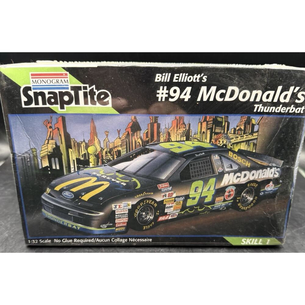 Monogram #2469 #94 McDonald's Thunderbat B Elliott 1/24 Scale Plastic Model Kit